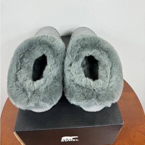 New Sorel Coffee Run Slippers in Quarry Suede Women's Size 10 - Picture 8 of 10